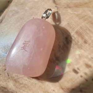 Love rose quartz pendant
